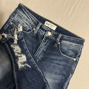 BKE Parker High Rise Ankle Skinny Distressed Dark Wash Women's Jeans Size 26